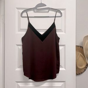 Express V-Neck Cami | Size Medium | Wine/Maroon